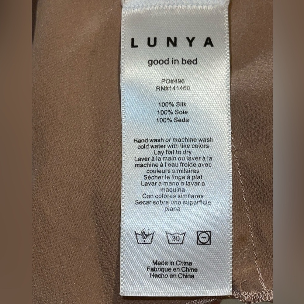lunya Sleeveless Satin Tank Top in Taupe - Picture 3 of 5